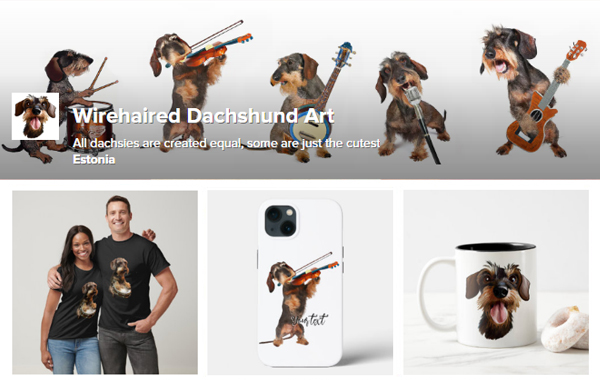 Trending store - Wirehaired Dachshund Art